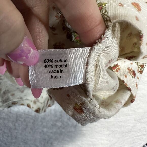 Lane Bryant Blouse Size 18 20 Flutter Sleeve V Neck Blouse Floral Stretchy Boho - Picture 6 of 10